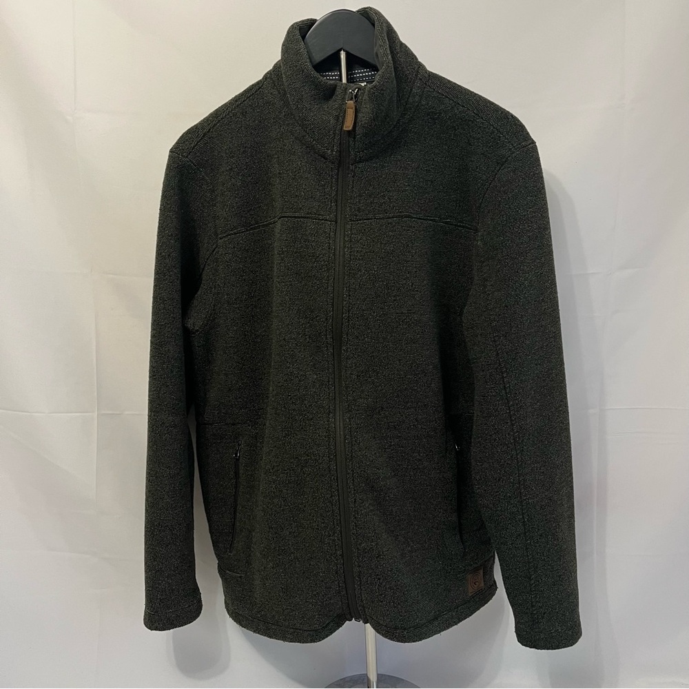 Field & Stream Dark Green Zip Up Fleece Jacket